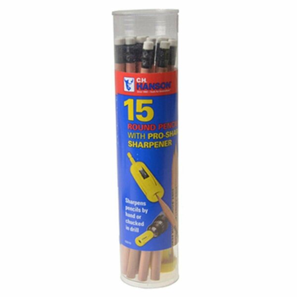 C.H. Hanson 02010 Pro Sharp 15 Round Pencils, 15 Pack CH573354